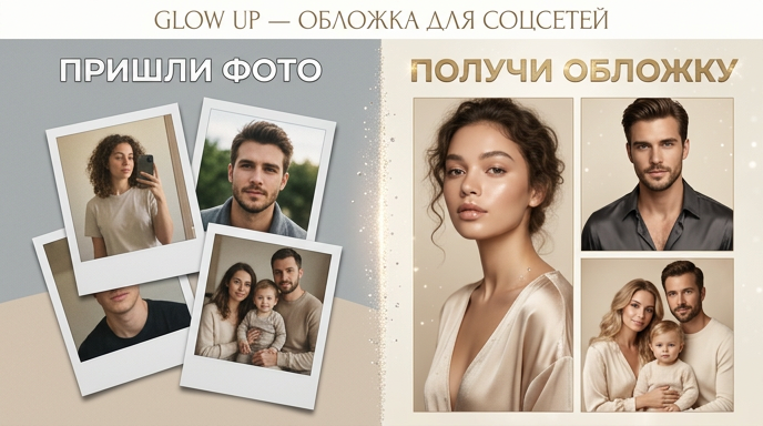 Glow Up — гламурная обложка