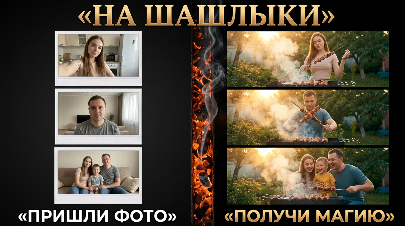 🍢 На шашлыки! Дым у мангала